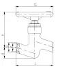 globe valve, DN32, PN100 