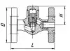16нж48нж check valve, DN15, PN160 