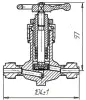 15нж82нж bellows globe valve, DN6, PN40 