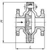16ч14п check valve with polyethylene coating, DN50, PN6 