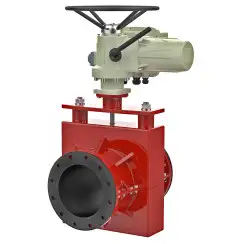 Reinforced pinch valve with steel body and natural rubber seat, DN400, PN10. PA820 series 