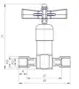 globe valve, DN5, PN250 