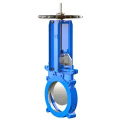 Unidirectional knife gate valve with ductile-iron body and EPDM seat, DN100, PN10. PA540 series 