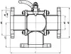 11лс03пф 3-way ball valve, DN50, PN16 