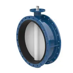 Wafer type butterfly valve and stainless steel disk and EPDM seat, DN500, PN10. PA300 series bare stem
