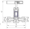 bellows globe valve, DN5, PN6 