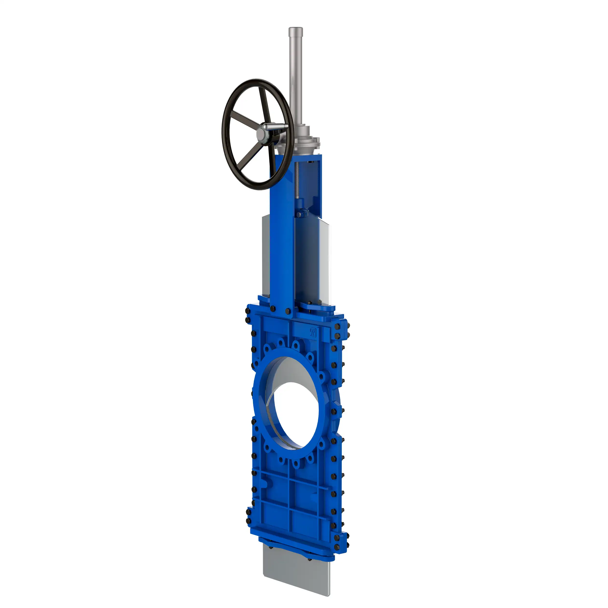 Knife gate valve with through knife with stainless-steel body, DN300, PN10. PA510 series 